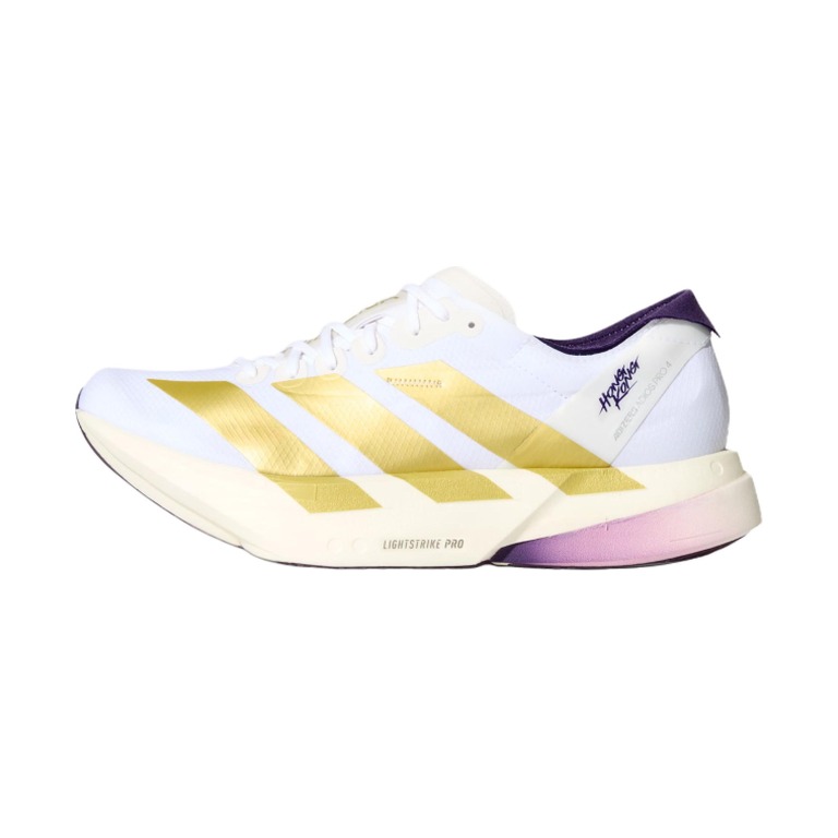 Adidas Adizero Adios Pro 4 'Cloud White / Gold Metallic / Aurora Plum' Мужские