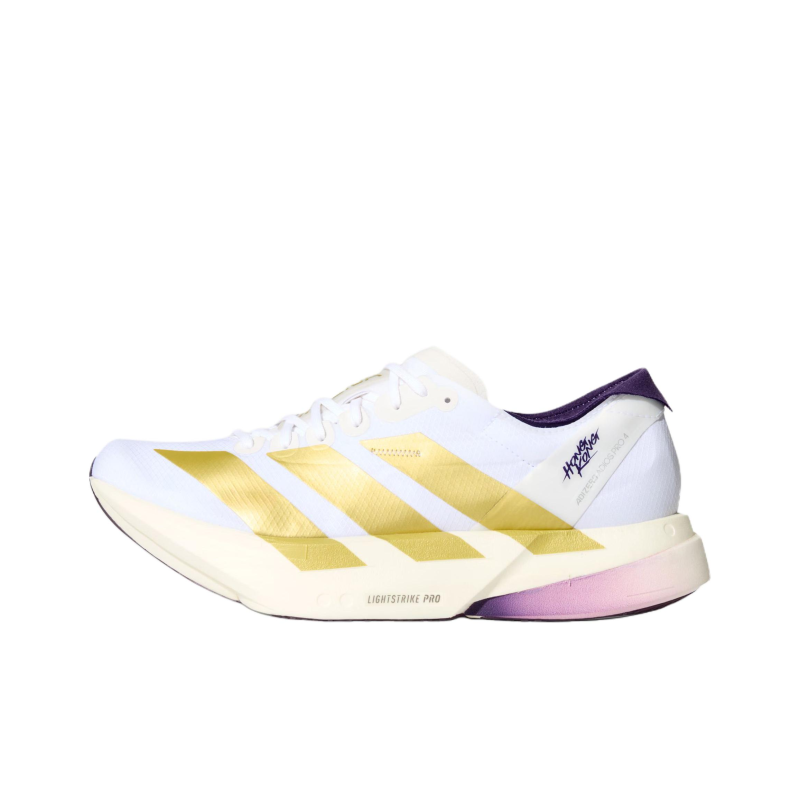 Adidas Adizero Adios Pro 4 'Cloud White / Gold Metallic / Aurora Plum' Мужские