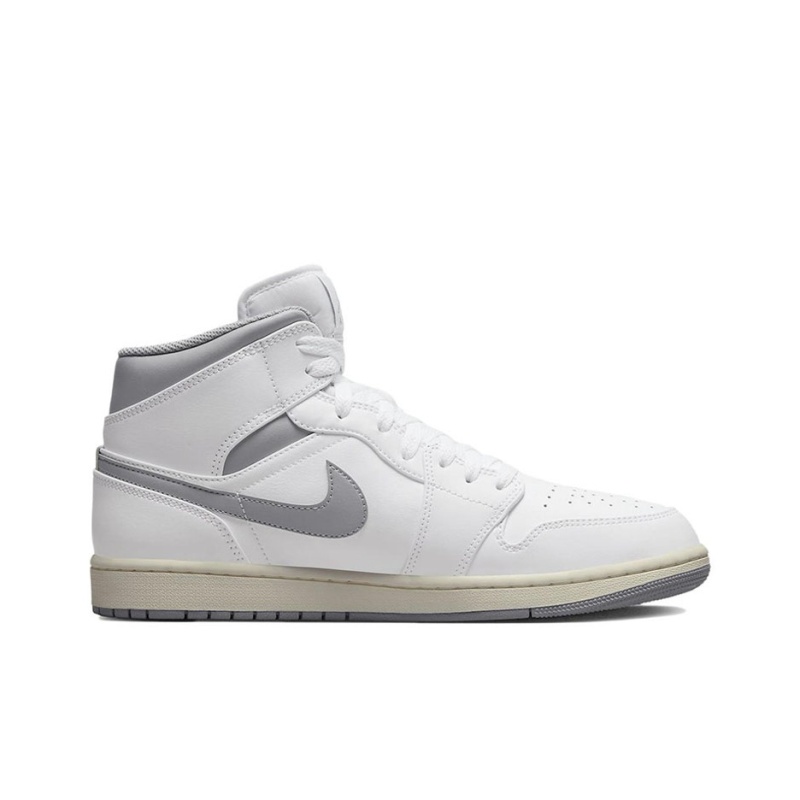 Air Jordan 1 Mid 'White/Vintage Grey' Мужские