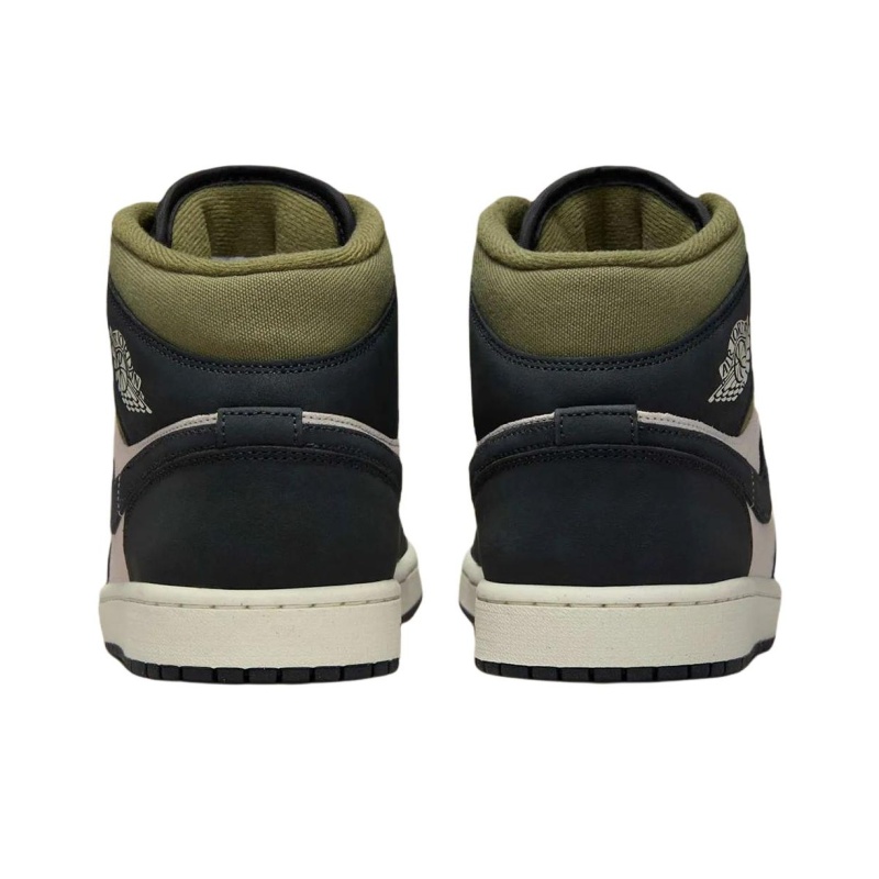 Air Jordan 1 Mid 'Light Orewood Brown Medium Olive Sail Off Noir' Мужские