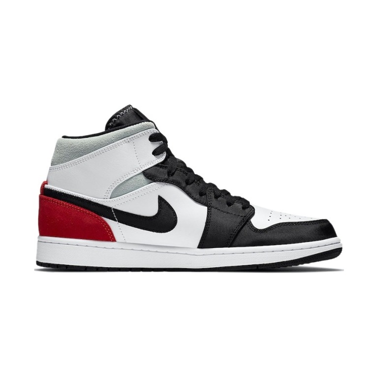 Air Jordan 1 Mid 'White / Black / Light Smoke Grey / Gym Red' Мужские