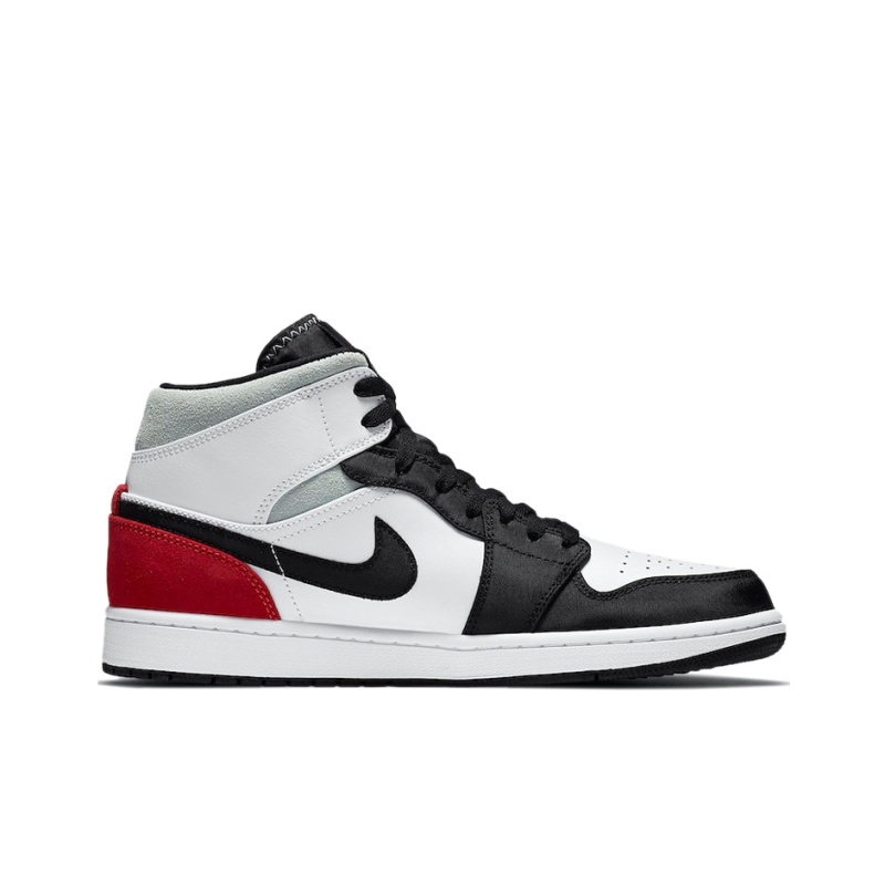 Air Jordan 1 Mid 'White / Black / Light Smoke Grey / Gym Red' Мужские