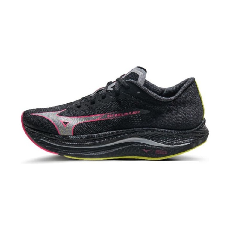 Mizuno Wave Rebellion Flash 2 'Black Pink Yellow' Мужские