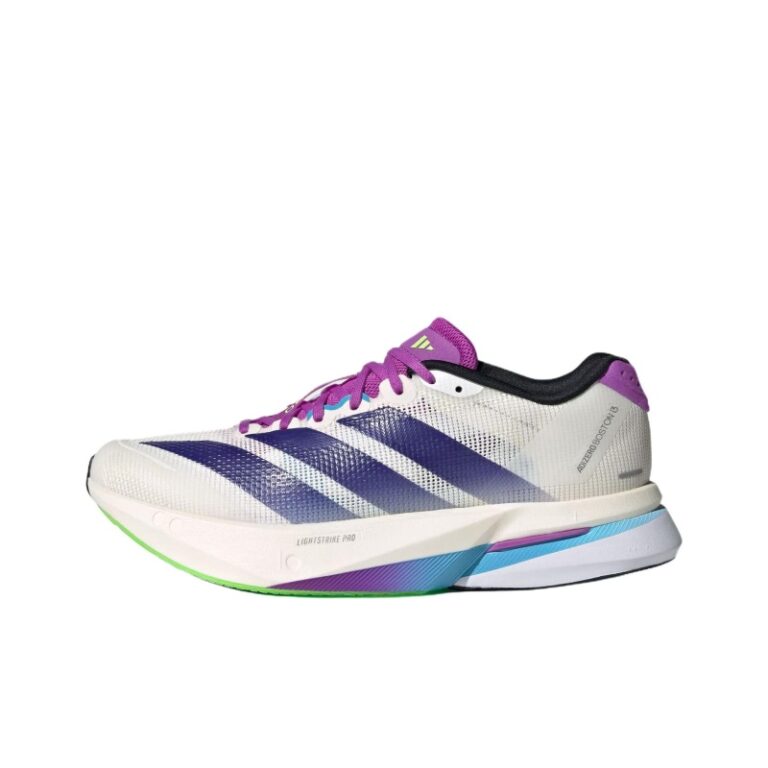 Adidas Adizero Boston 13 'White Collegiate Purple Lime Burst' Женские