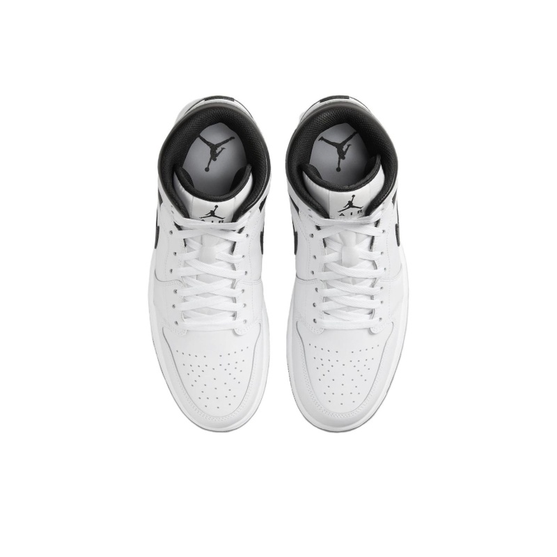 Air Jordan 1 Mid 'White/White/Black/Black' Мужские