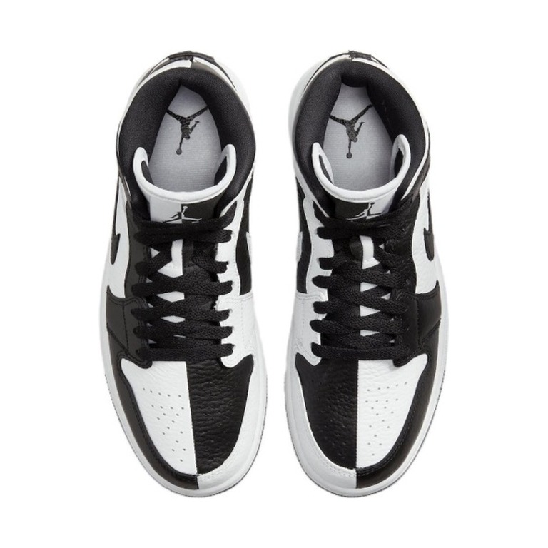 Air Jordan 1 Mid 'White Photon Dust Metallic Silver Summit White' Женские