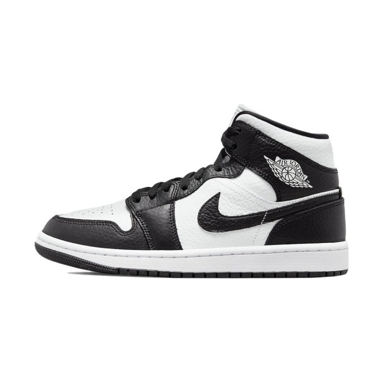 Air Jordan 1 Mid 'White Photon Dust Metallic Silver Summit White' Женские