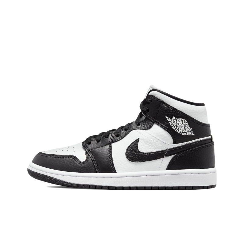 Air Jordan 1 Mid 'White Photon Dust Metallic Silver Summit White' Женские