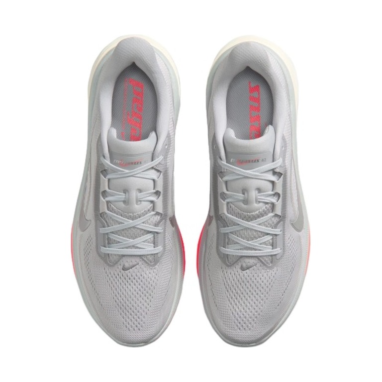 Nike Pegasus 42 'Wolf Grey / Photon Dust / Flash Crimson / Metallic Silver' Мужские