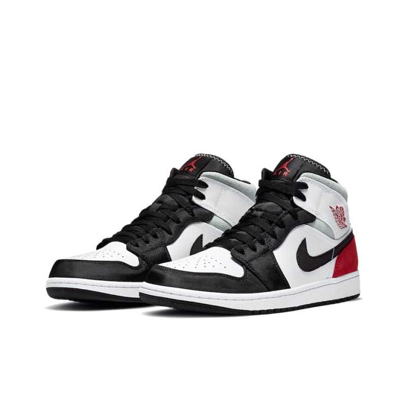 Air Jordan 1 Mid 'White / Black / Light Smoke Grey / Gym Red' Мужские