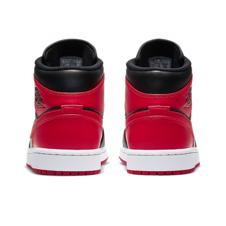 Air Jordan 1 Mid 'Black / University Red / Black / White' Мужские