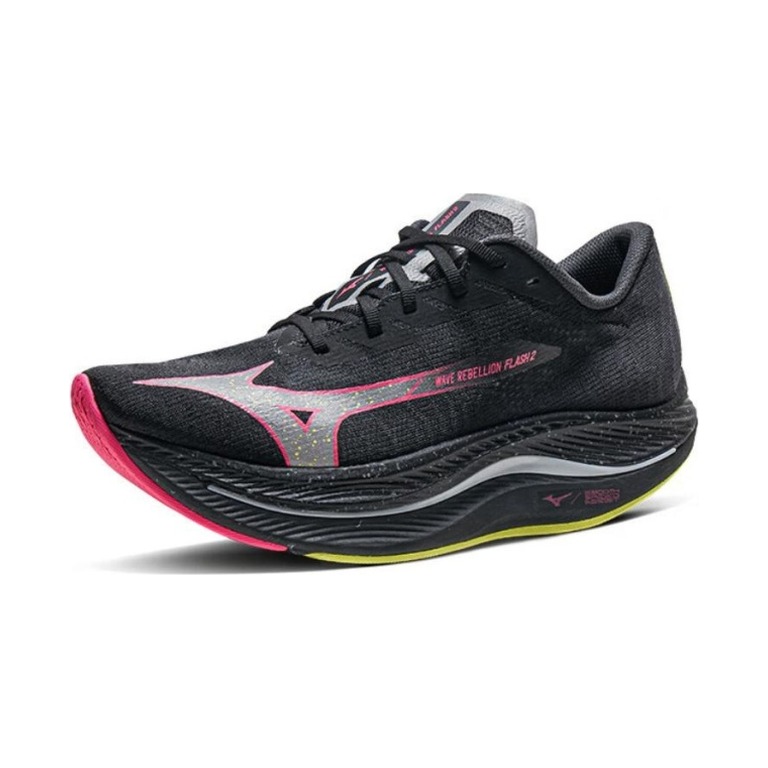 Mizuno Wave Rebellion Flash 2 'Black Pink Yellow' Мужские