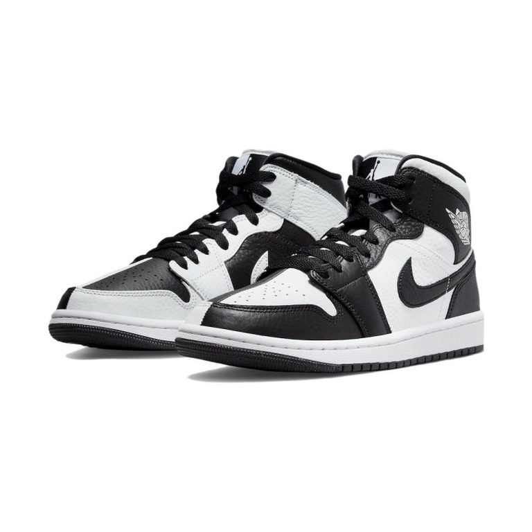 Air Jordan 1 Mid 'White Photon Dust Metallic Silver Summit White' Женские
