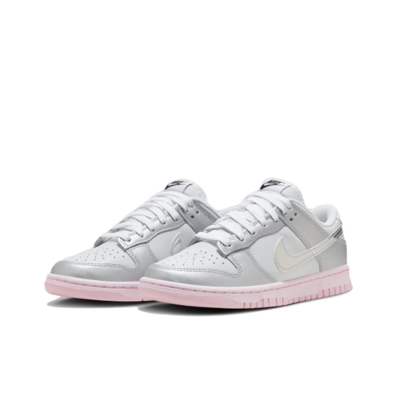 Nike Dunk Low 'Photon Dust Pink Foam Medium Soft Pink Metallic Silver' Женские