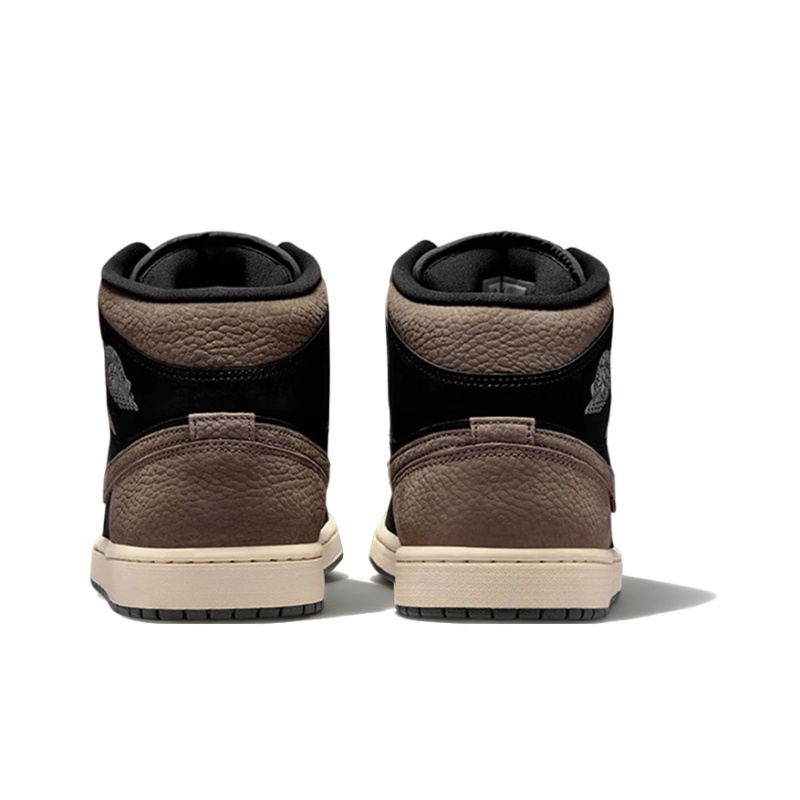 Air Jordan 1 Mid 'Black Light Wild Mango Olive Grey' Мужские