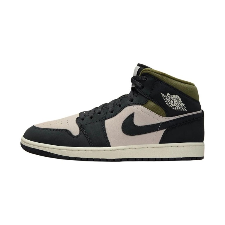 Air Jordan 1 Mid 'Light Orewood Brown Medium Olive Sail Off Noir' Мужские