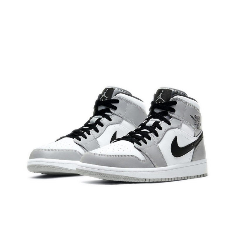 Air Jordan 1 Mid 'Light Smoke Grey/Black/White' Мужские