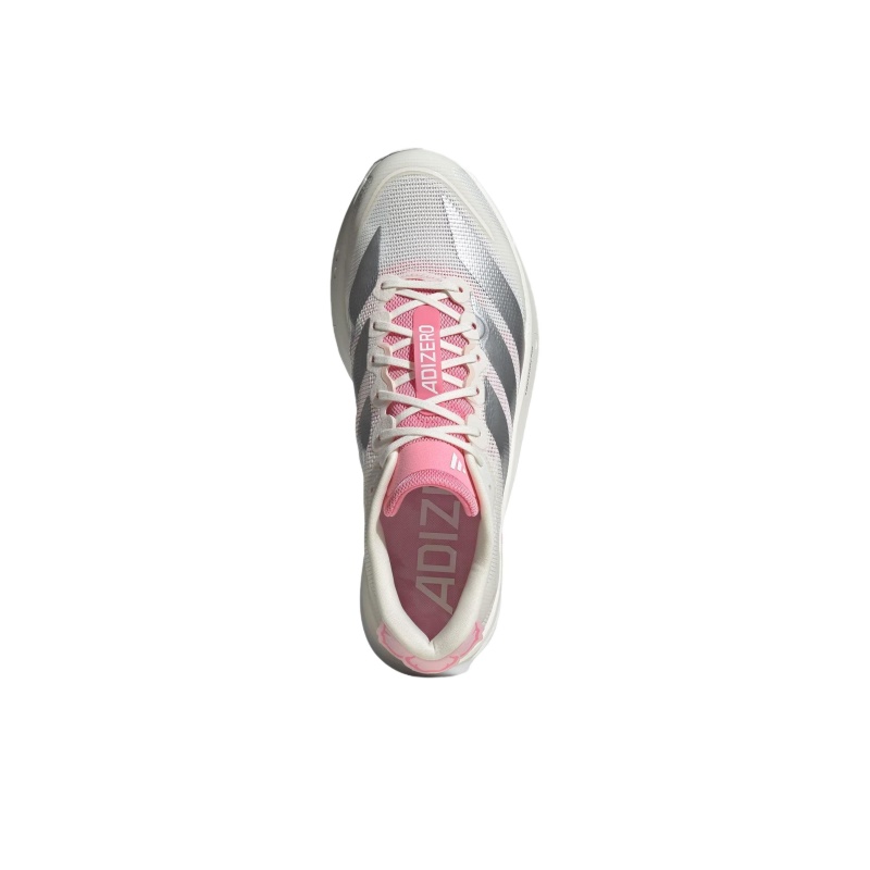 Adidas Adizero Boston 13 'Core White Silver Metallic Clear Pink' Мужские