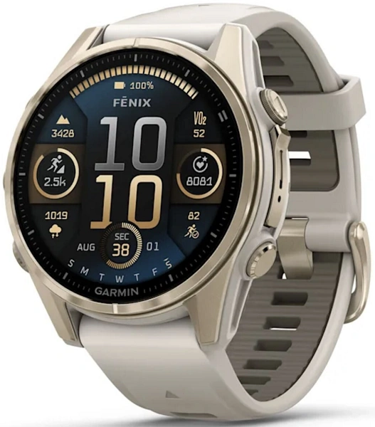 Garmin Fenix 8 43mm Amoled Sapphire Soft Gold Leather