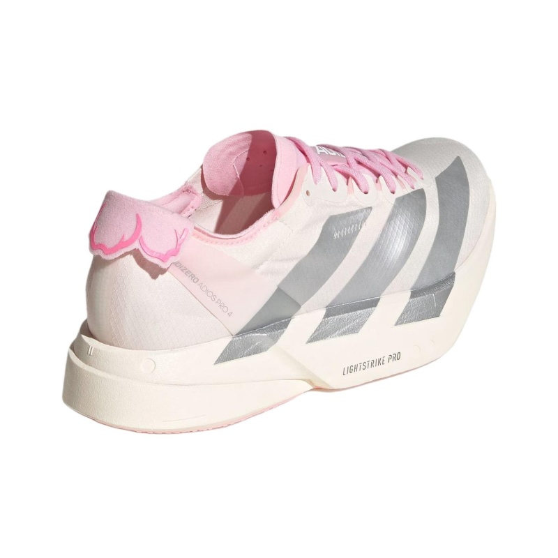 Adidas Adizero Adios Pro 4 'Core White / Silver Metallic / Clear Pink' Женские