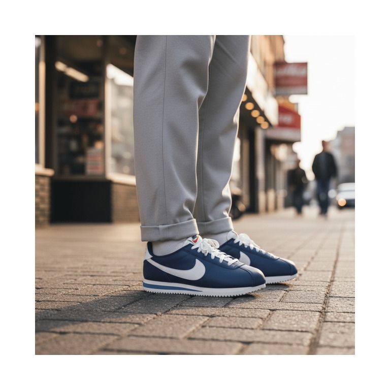 Nike Cortez 'Black Photo Blue Summit White Hyper Blue' Мужские