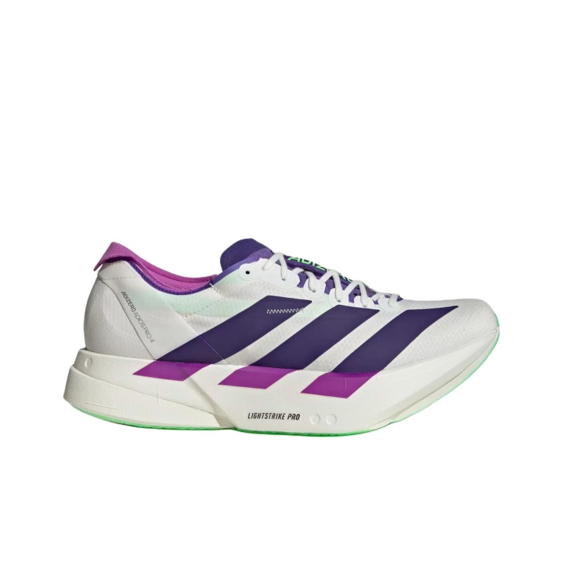 Adidas Adizero Adios Pro 4 'Core White / Collegiate Purple / Lime Burst' Мужские