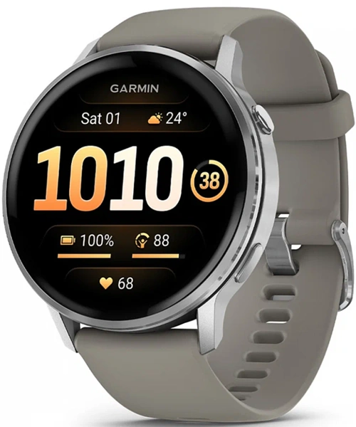 Garmin Venu 4 45mm Slate Black Leather