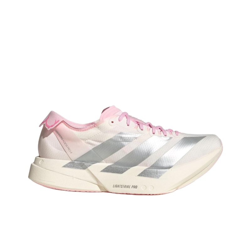 Adidas Adizero Adios Pro 4 'Core White / Silver Metallic / Clear Pink' Женские
