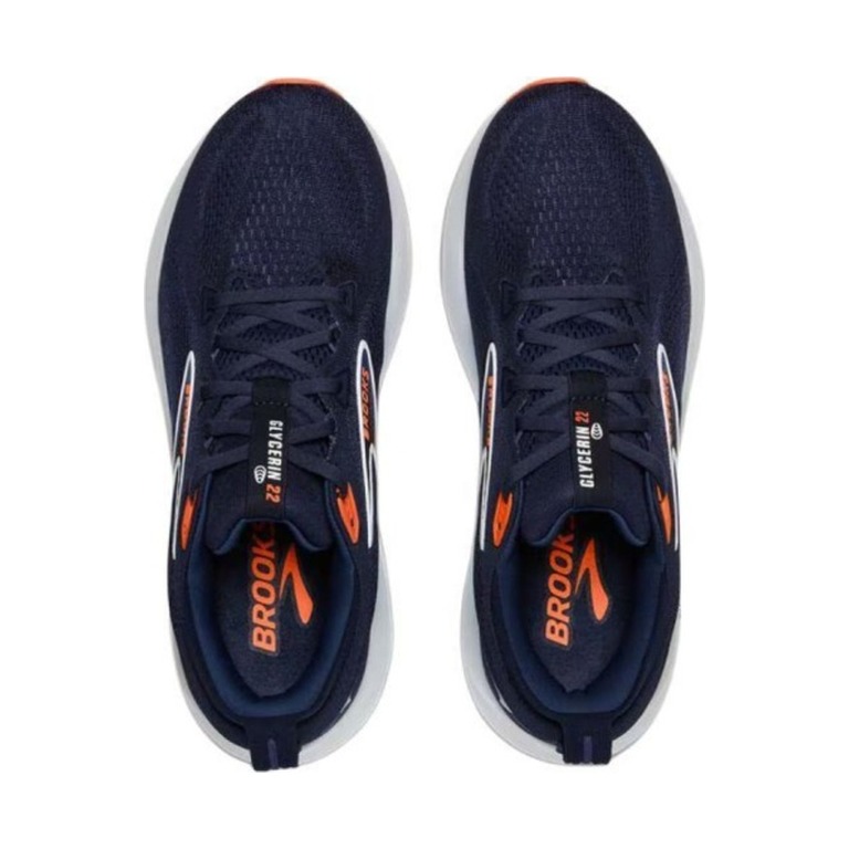 Brooks Glycerin 22 'Peacoat Blue Ribbon Orange' Мужские
