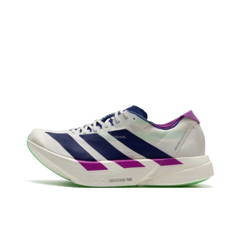 Adidas Adizero Adios Pro 4 'Core White / Collegiate Purple / Lime Burst' Мужские