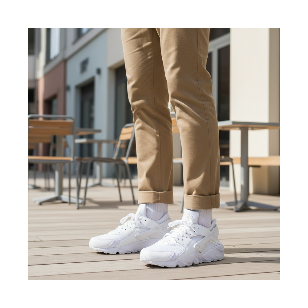Nike Air Huarache 'White / Wolf Grey / Obsidian' Мужские
