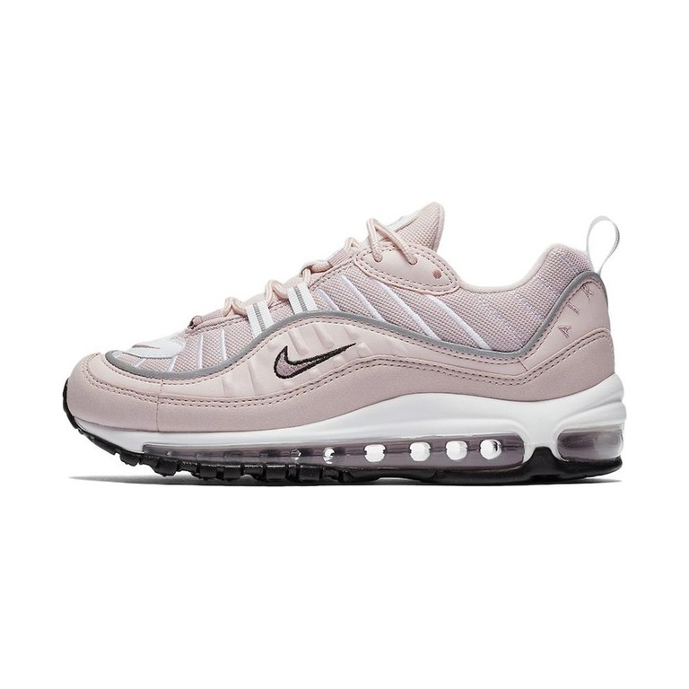 Nike Air Max 98 'Black / Smoke Grey / Sunset Pulse / Metallic Silver' Женские