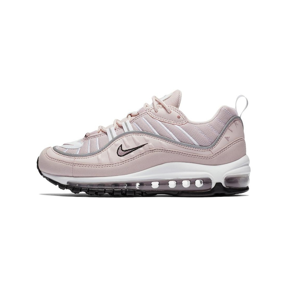 Nike Air Max 98 'Black / Smoke Grey / Sunset Pulse / Metallic Silver' Женские