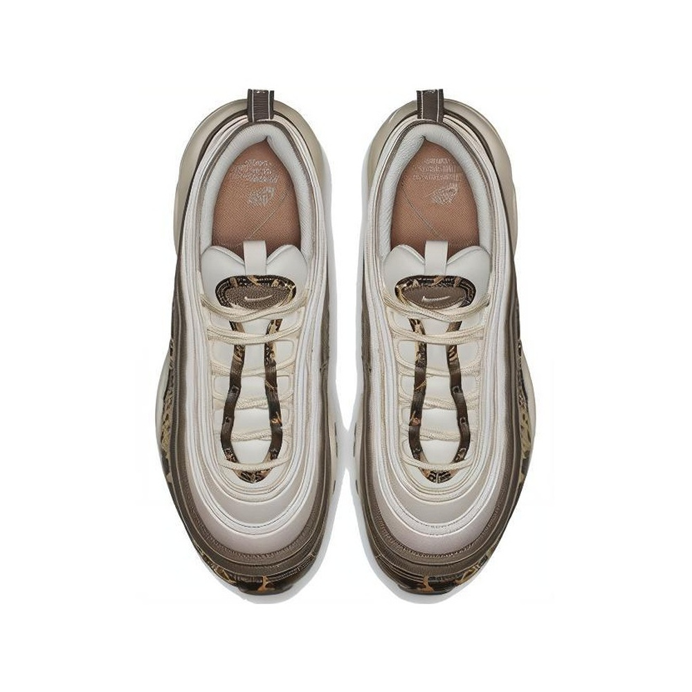 Nike Air Max 97 'Black / Metallic Silver / Golden Beige / Safety Orange' Женские