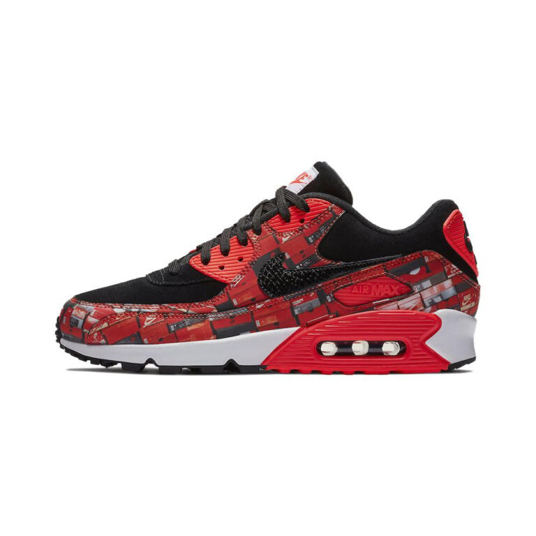 Nike Air Max 90 'Black / Hyper Crimson / White / Chrome' Мужские