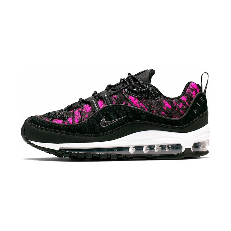 Nike Air Max 98 'Black / Metallic Dark Grey / Metallic Silver / Black' Женские