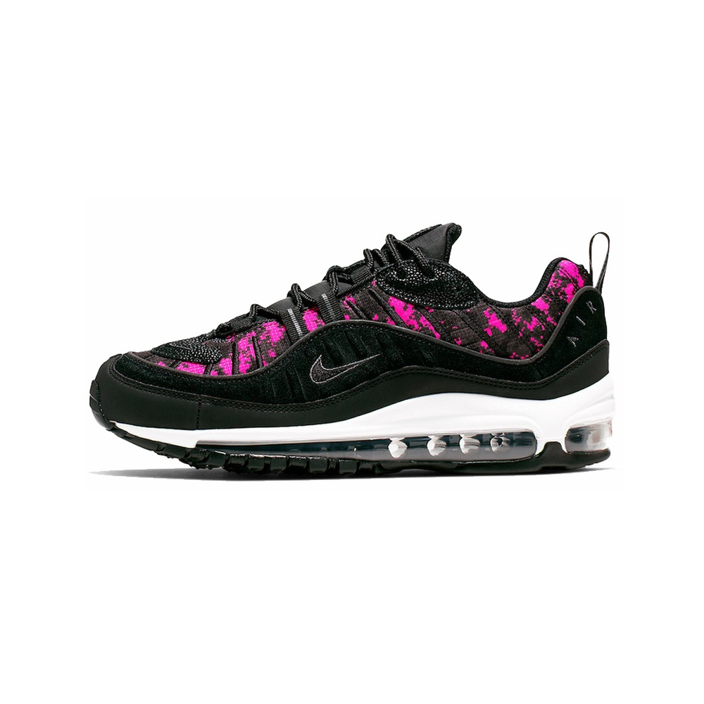Nike Air Max 98 'Black / Metallic Dark Grey / Metallic Silver / Black' Женские