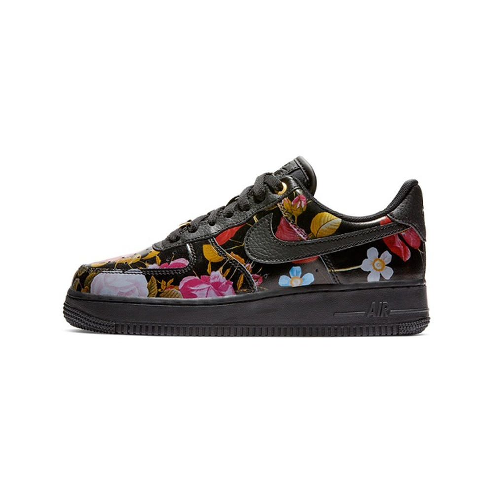 Nike Air Force 1 'Black / Light Crimson / Topaz Gold / Bright Crimson' Женские