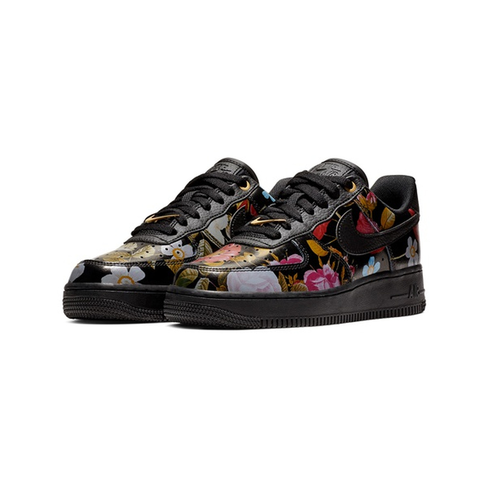 Nike Air Force 1 'Black / Light Crimson / Topaz Gold / Bright Crimson' Женские