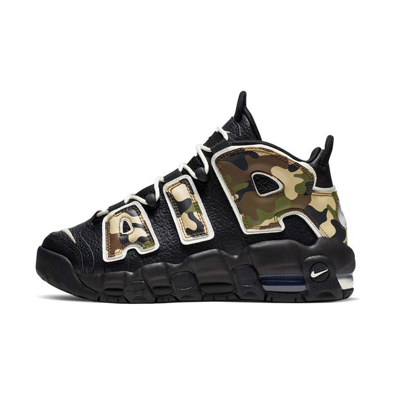 Nike Air More Uptempo 'Black / Hyper Crimson / White / Chrome' Женские