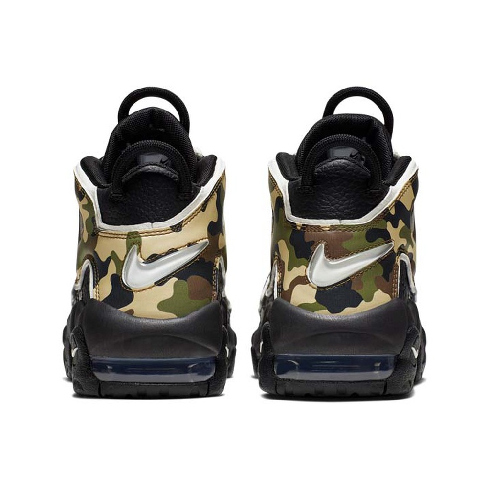 Nike Air More Uptempo 'Black / Hyper Crimson / White / Chrome' Женские