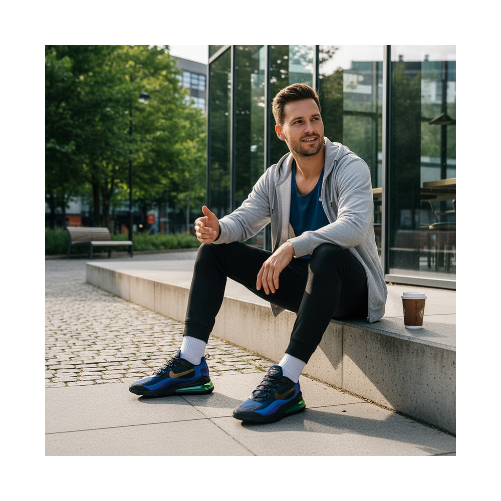 Nike Air Max 270 'Black / Sail / Volt / Glacier Blue' Мужские