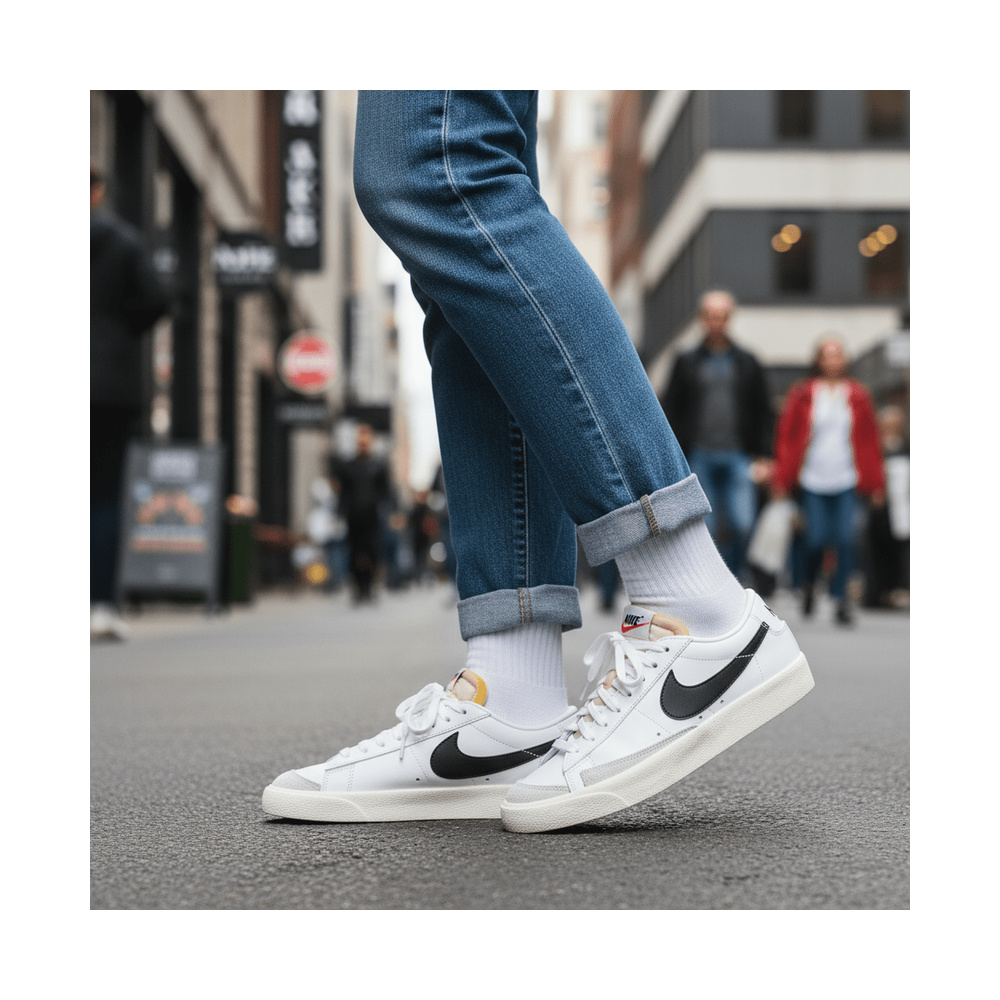 Nike Blazer 'Nike Blazer Low '77 Vintage Men's Shoes - White / Sail / Black' Мужские