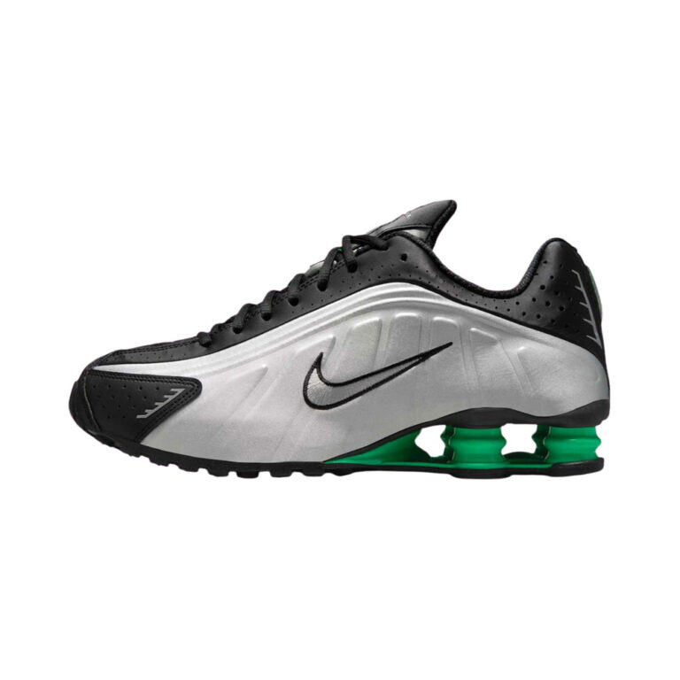Nike Shox R4 'Metallic Silver / Black / Green Shock' Мужские