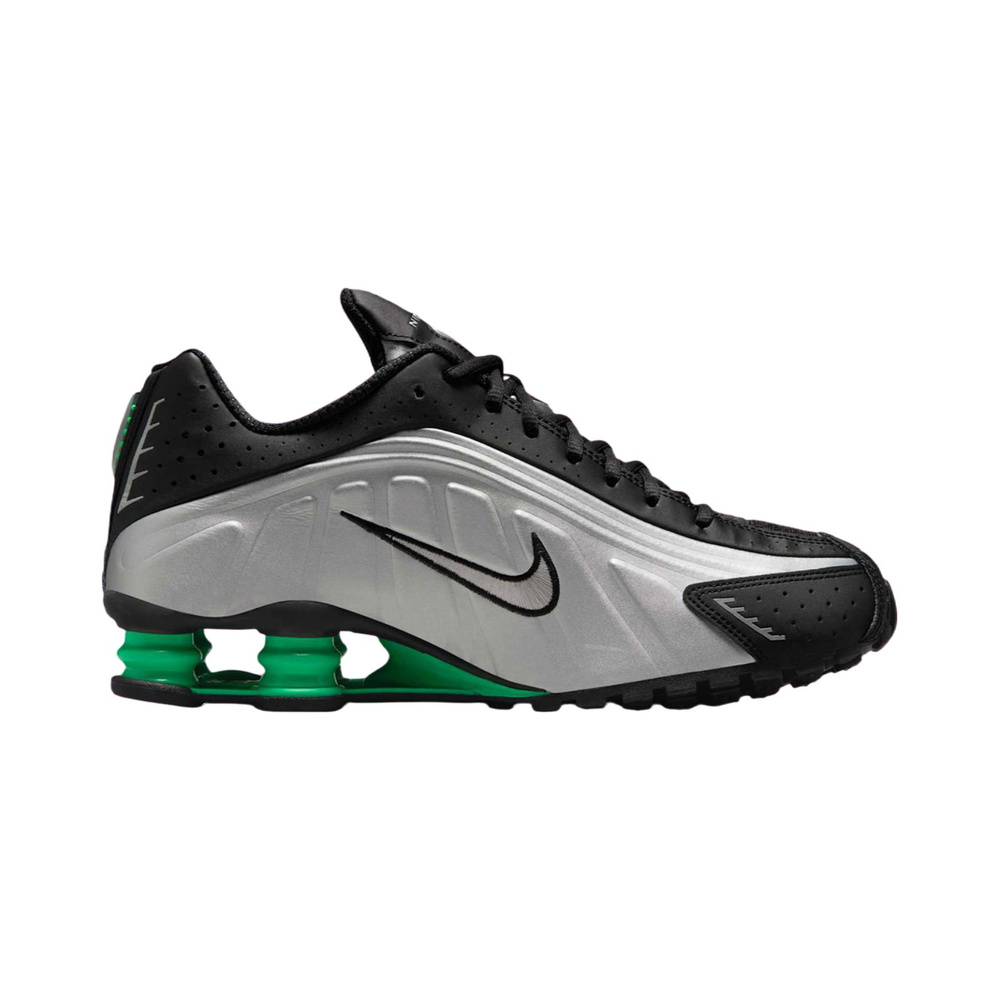 Nike Shox R4 'Metallic Silver / Black / Green Shock' Мужские