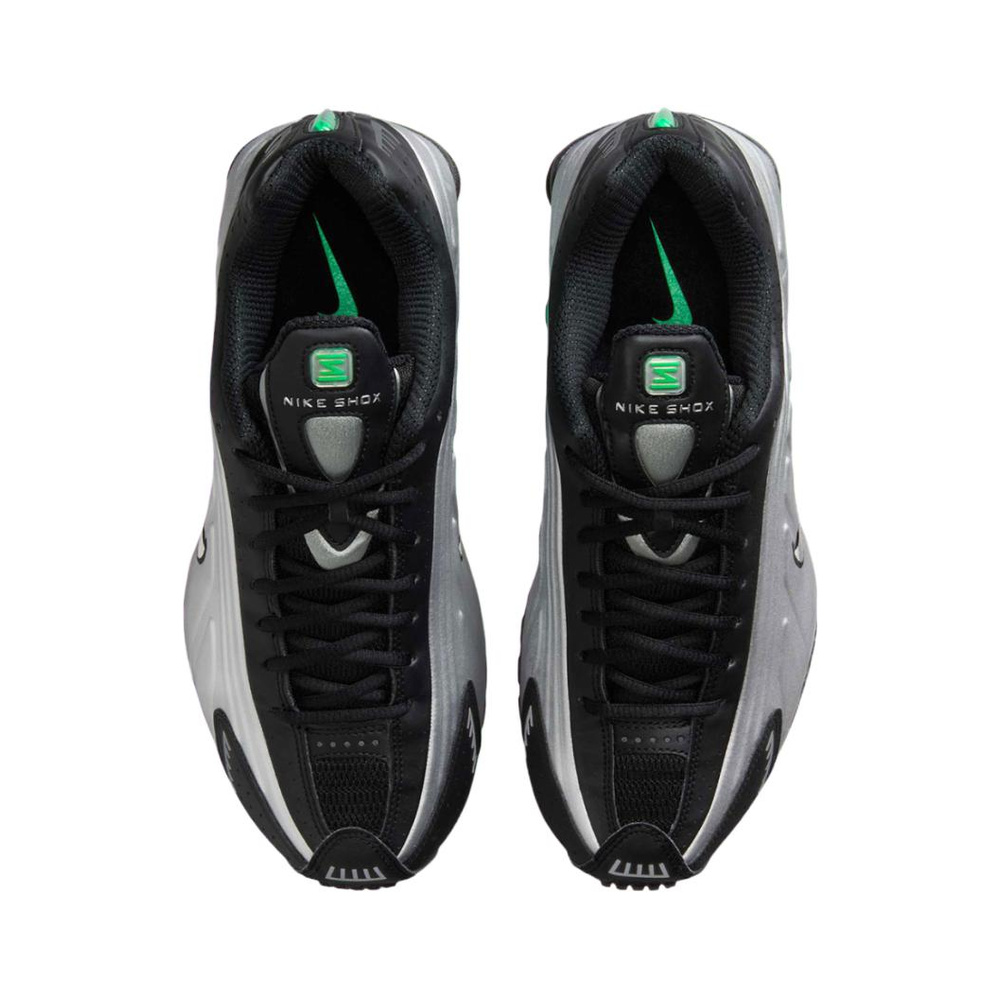 Nike Shox R4 'Metallic Silver / Black / Green Shock' Мужские