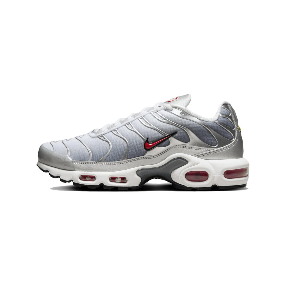 Metallic Silver University Red