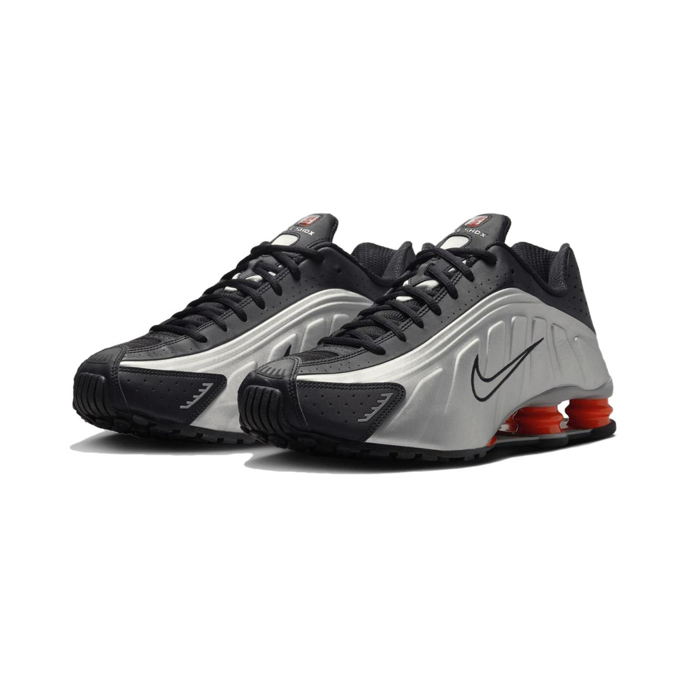 Nike Shox R4 'Metallic Silver / Black / Picante Red' Мужские