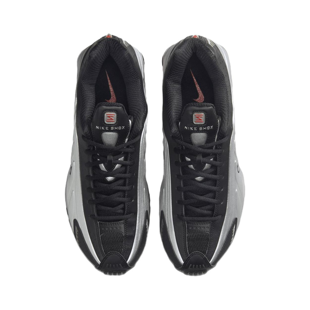 Nike Shox R4 'Metallic Silver / Black / Picante Red' Мужские