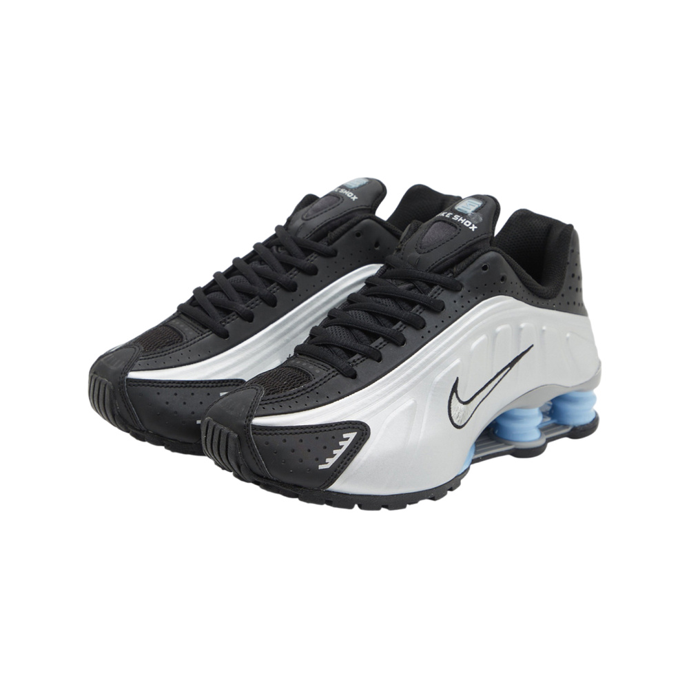 Nike Shox R4 'Metallic Silver / Black / Psychic Blue / Metallic Silver' Мужские